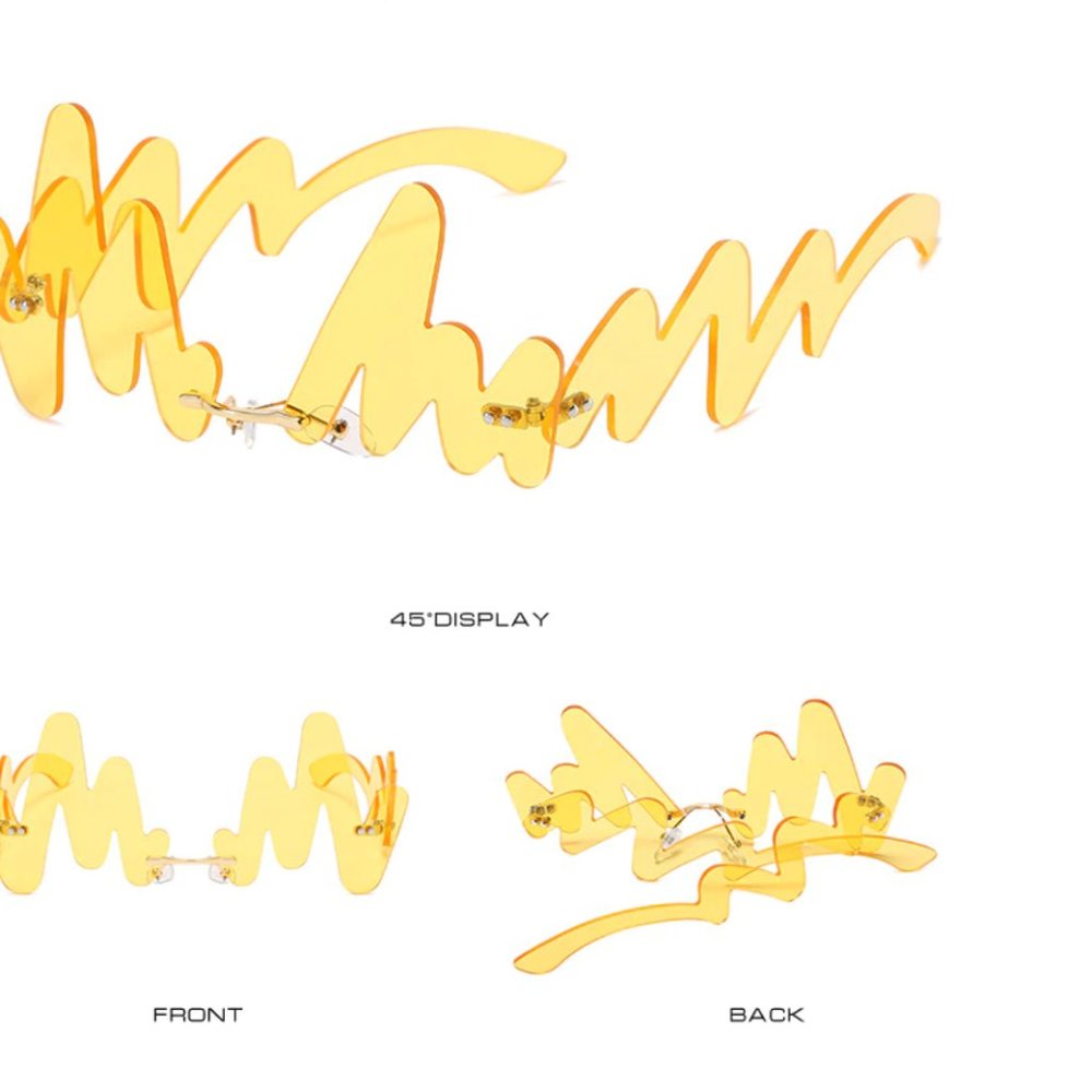 YELLOW - Fashion ZigZag Sunglasses Women/Men